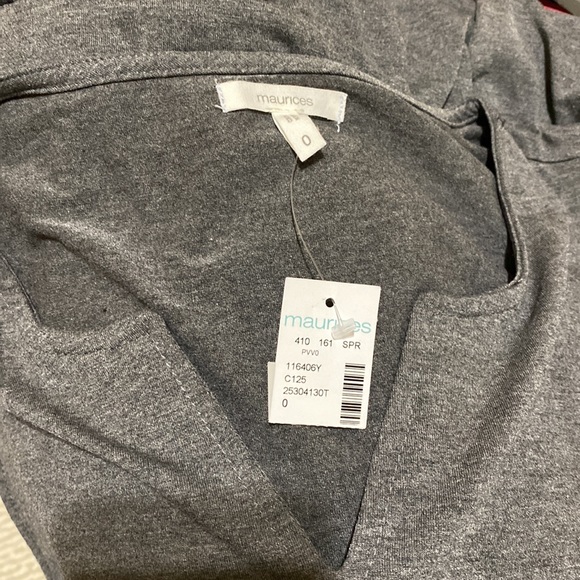 Maurices Plus Sz 0X Solid Tiered Babydoll Dress - Picture 9 of 9